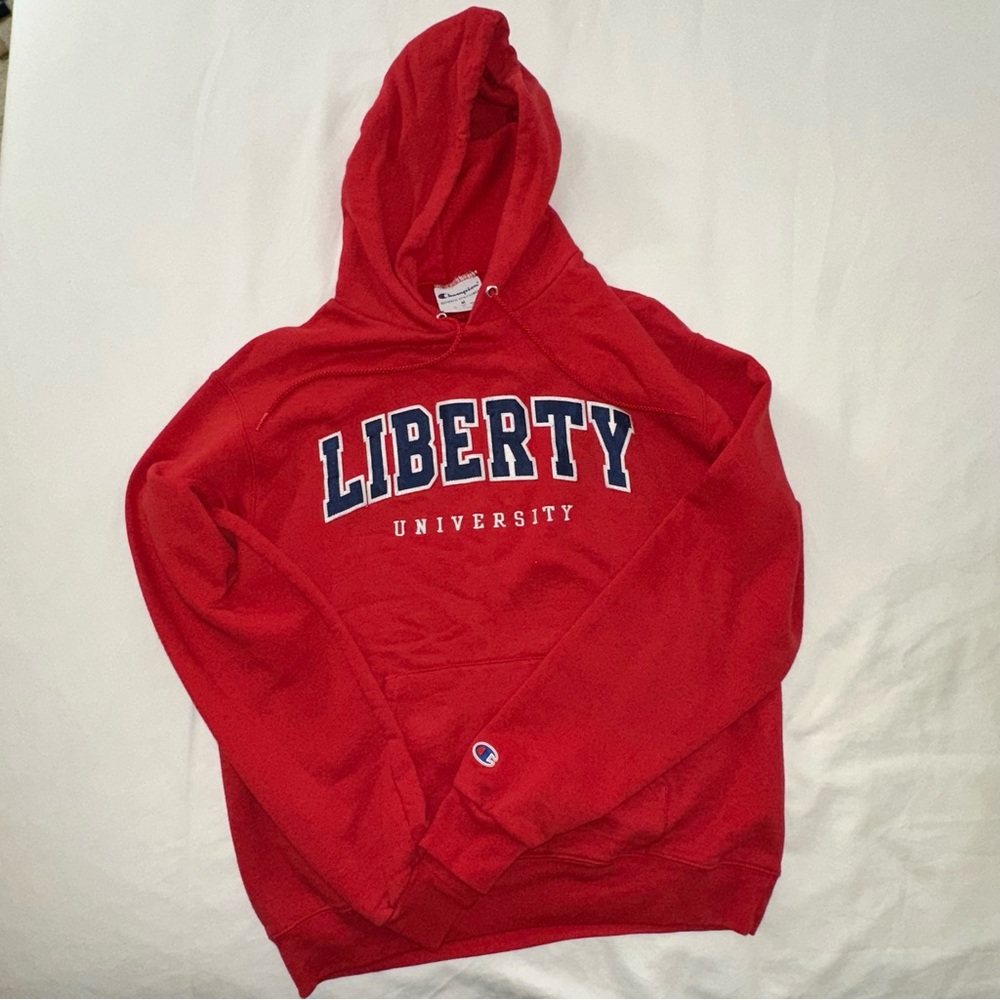 Champion Red Liberty University Hoodie